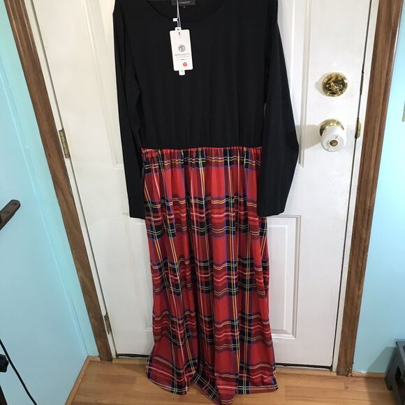 Dress L with tags black and red long - Picture 2 of 6